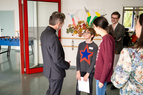 Schulbesuch Blaue Schule